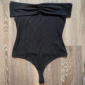 Black Off-The-Shoulder Bodysuit